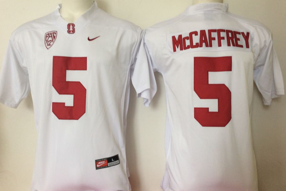 NCAA Men Stanford Cardinals White 5 Mccaffrey